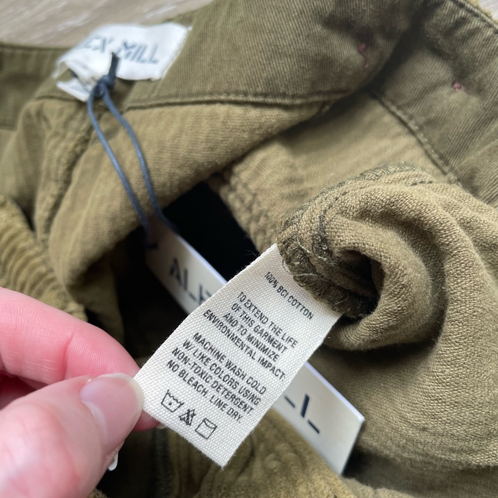 NWT Alex Mill Women’s Neil Straight Leg Pant Corduroy Sz 2 Green 100% Cotton - Picture 9 of 14